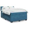 VidaXL Slatted Bed Base and Mattress Blue 160x200 Cm Velvet 3286352