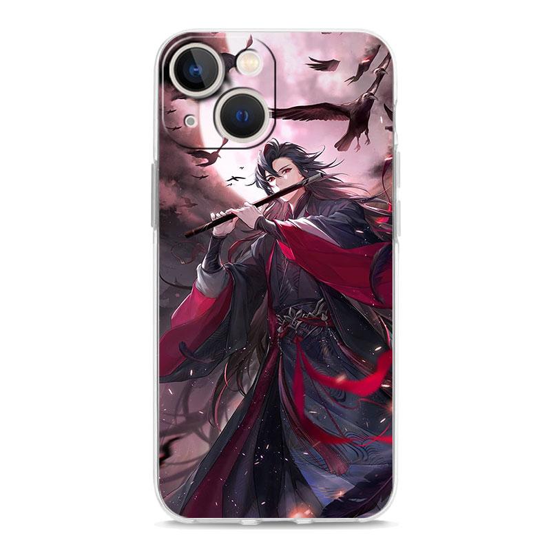 Luxus-Telefonhülle für iPhone 15 14 13 12 11 Pro Max XS X XR 7 8 Plus Soft Clear Stoßfeste Hülle Anime Mo Dao Zu Shi Wei Wuxian