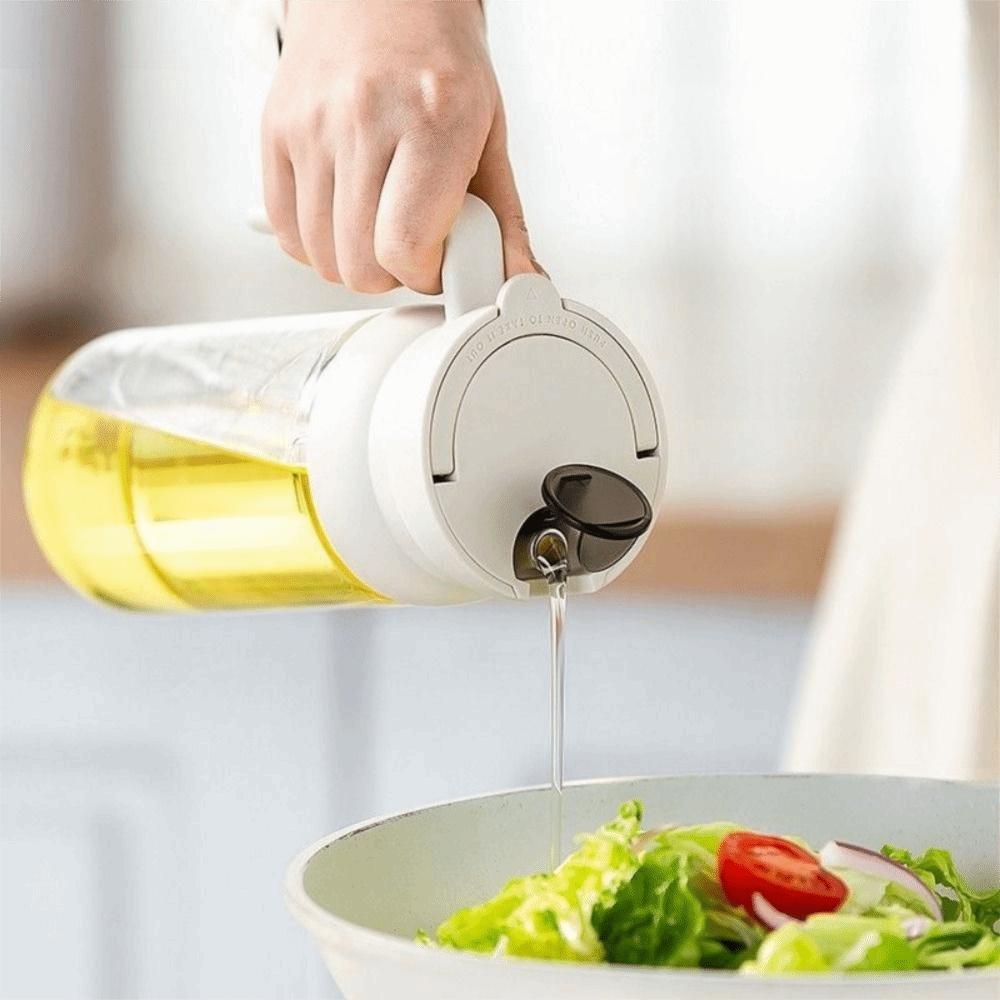 600ML Cooking Oil Dispenser Automatic Opening and Closing Vinegar Container Soy Sauce