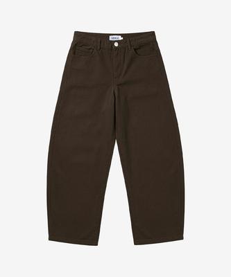 Meleugo M502 Wide Curved Jeans [Washed Brown]