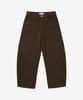 Meleugo M502 Wide Curved Jeans [Washed Brown]