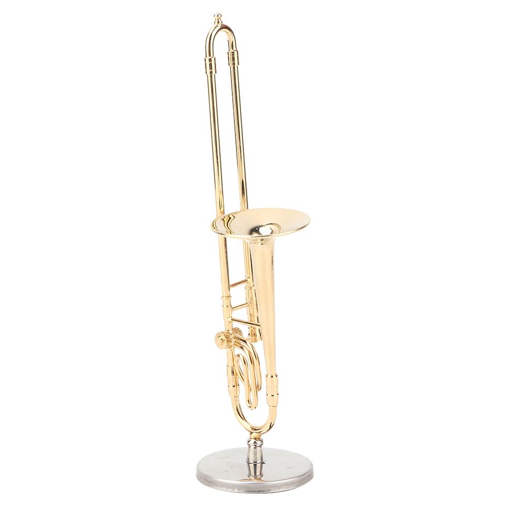 Miniature Trombone Model Musical Instrument Model Musical Gifts Home Decor Ornaments