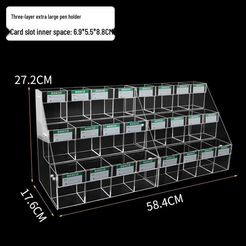 Acrylic Price Tag Display Stand & Pen Holder Combo