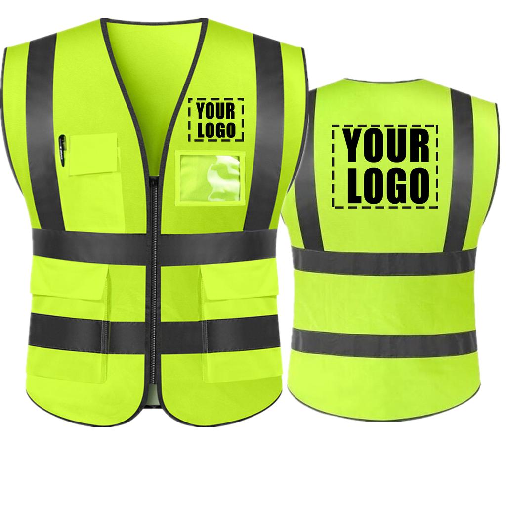 Reflective Vest High-Grade Safety Signal Custom Logo Rider Jacket Vest High Visibility Working Safety Jacket Fluorescent Woman