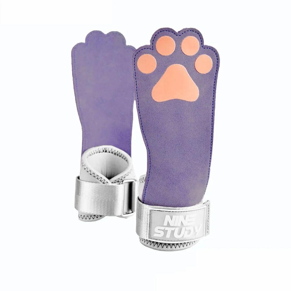 

Wear-resistant Dog Paw Fitness Power Straps Leather Dog Paw Deadlift Power Straps Gym/Fitness темно-фиолетового