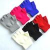 Hot Children Magic Knitted Gloves Kids Stretch Half Finger Glove Winter Warm Mittens Solid Fingerless Gloves Girls Soft Wrist