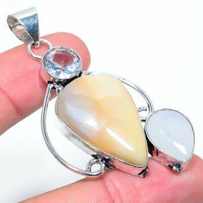 

Natural Mookaite, White Topaz Gemstone 925 Sterling Silver Pendant 2.52 D5a41