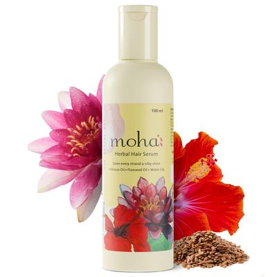 Herbal Hair Serum for Dry Frizzy Hair with Hibiscus Flaxseed Water Lily 100 Ml Pack of 1