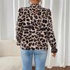European and American new leopard print women's long-sleeved top