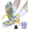 Reflexology Socks with Tools 2 Pairs Acupressure Socks & Pressure Point Massage Tool Pen Set Relieve Feet Pain & Fatigue Trigger Point Foot Massage
