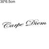 Carpe Diem letras vehículo diseño frontal coche pegatina parabrisas calcomanías decoración