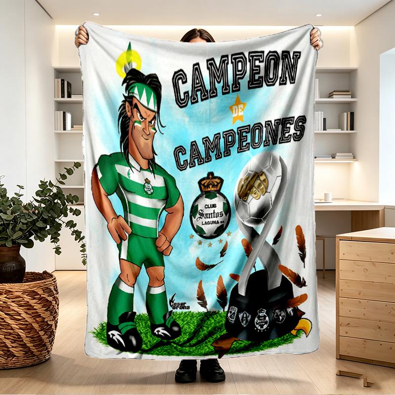 Club Santos Laguna Print Blanket - Soft & Comfortable, for Bedroom, Travel, Sofa, Home Decoration - Birthday Christmas Gift for Friend