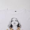 Fashion Style 2024 Autumn New Women's Clothing Easiest for Match Metal Print Cotton Comfortable Short Sleeve T-shirt 5644672