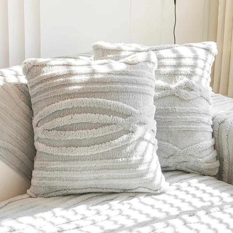 Thicken Plush Sofa Towel Winter Warm L Shape Sofa Cover Universal Anti Cat Scratch Sofa Blanket for Living Room Home Decor