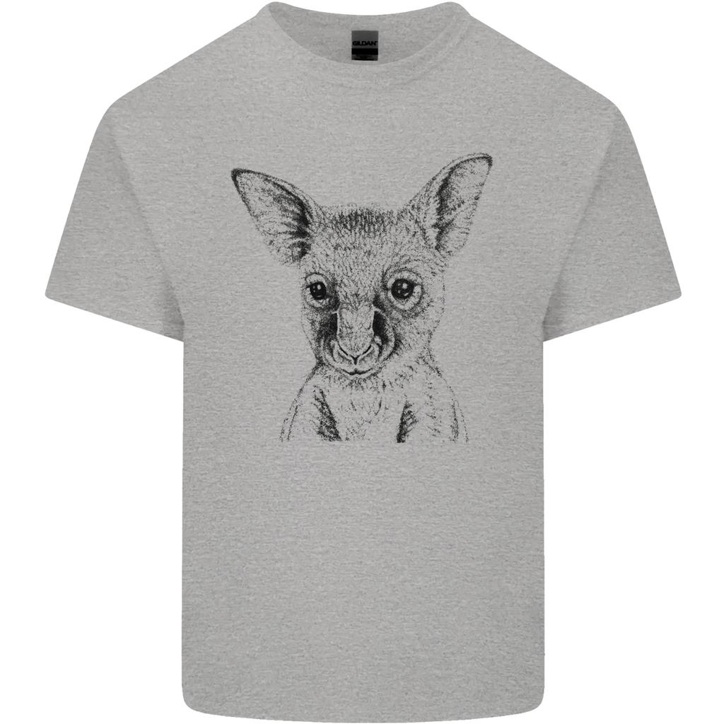 Baby Kangaroo Sketch Ecology EnvironUnisext Unisexs Light Cotton TShirt