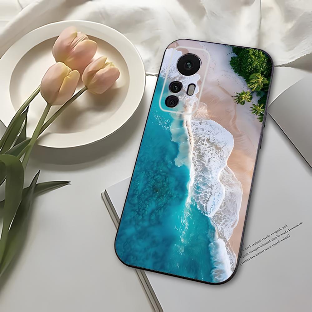 Beach Phone Case For Xiaomi 11 Redmi Note 11 5G 8T 9A 9 10T Note8Pro Note9 12SUltra Black Case