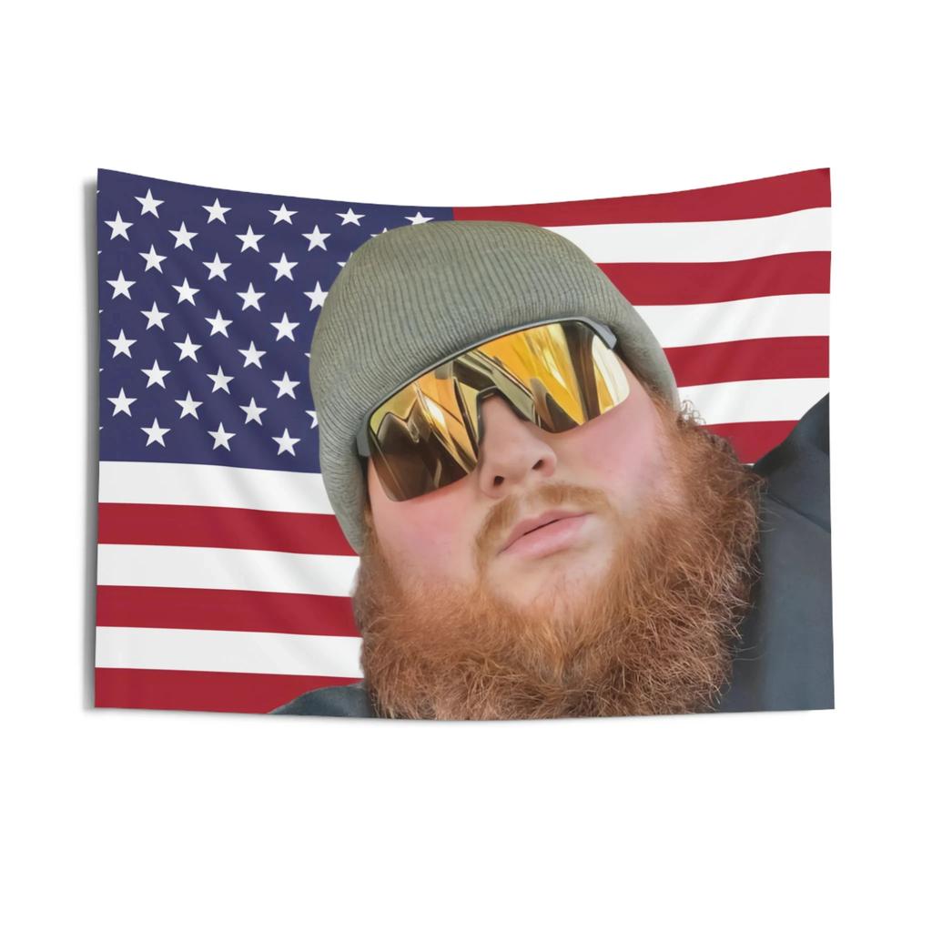 VIKAMA Streaming Culture Tapestry Caseoh American Flag Patriotic Theme Wall Art Gamer Cave Dorm Gaming Equipment Decor