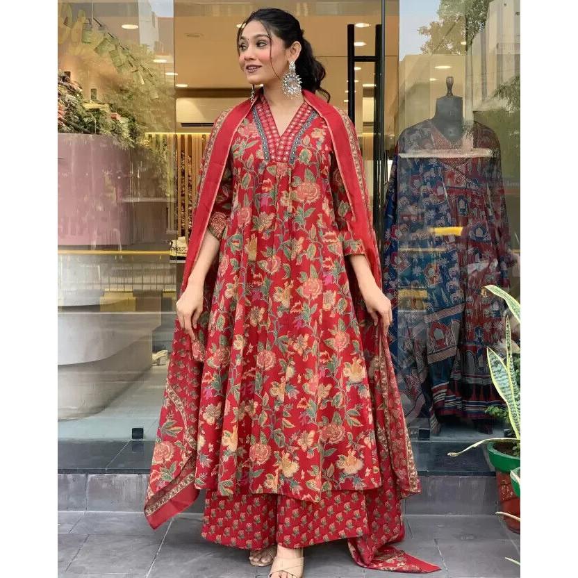 Indian Bollywood Kurti Salwar Femei Designer Tunică Kurta Pantaloni Set Dupatta VF-1857