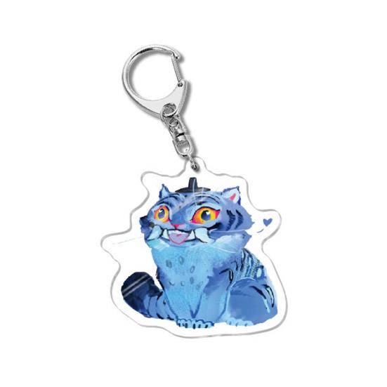 Korean Pop Cartoon Charm Acrylic Anime Character Boy Tiger Keychain Charm Cute Bag Backpack Charm Collectible Gift for Fans