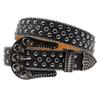 Snake Pattern Skull Rhinestone Belt European and American Style Women's Belt Extended Belt Denim Style Outdoor Belt