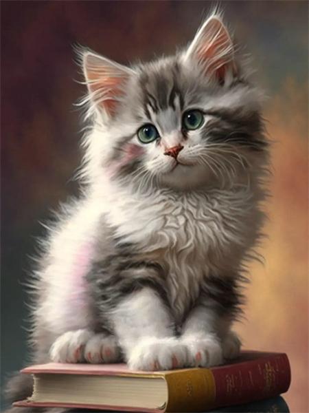 5D Diamond Painting Cat Full Round Mosaic Embroidery Animal Handmade Gift Home Decor