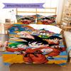 Son Goku Pattern Bedding,Quilt Set Quilt Cover Pillowcase Home Birthday Gift (1 * Duvet Cover + 2 * Pillowcase, Without Core)