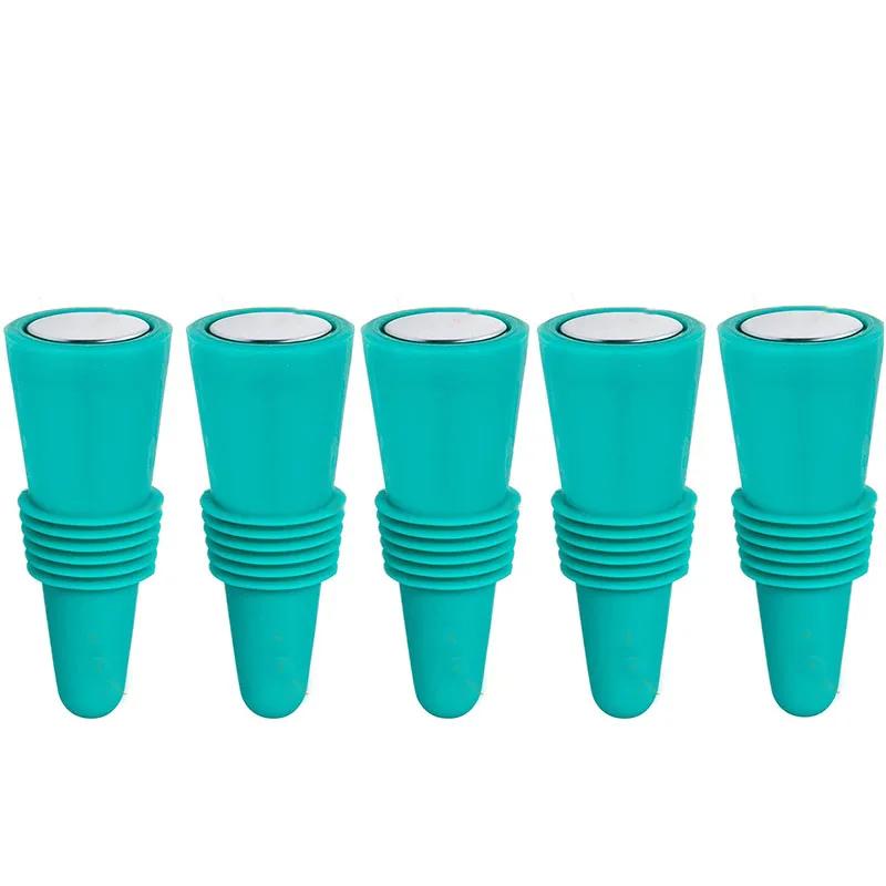 Silicone Wine Bottle Stopper Set Whisky Accessories Leak Proof Beer Champagne Cap Closer Wine Cork Plugs Lids Kitchen Bars Tools
