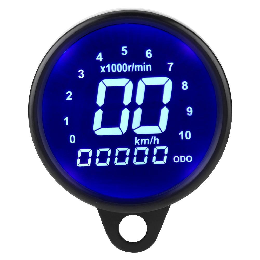 Universal Motorcycle LCD Display Instrument Speedometer Odometer Tachometer Meter Gauge