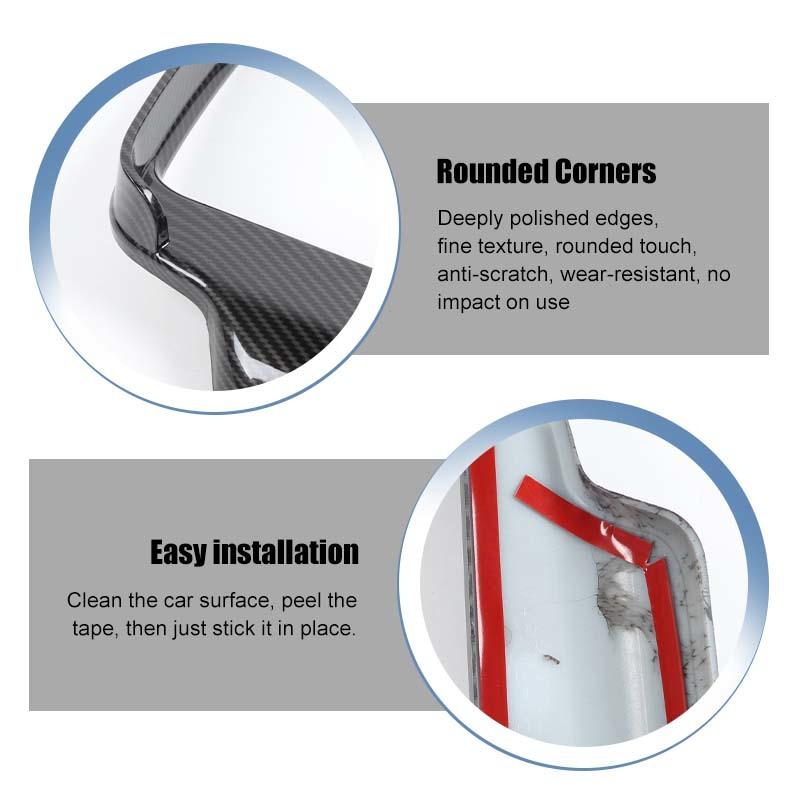 Car Rearview Mirror Rain Eyebrow Decorative Frame Cover For Suzuki Jimny 2019 Up Exterior Accessories, ABS Plastic