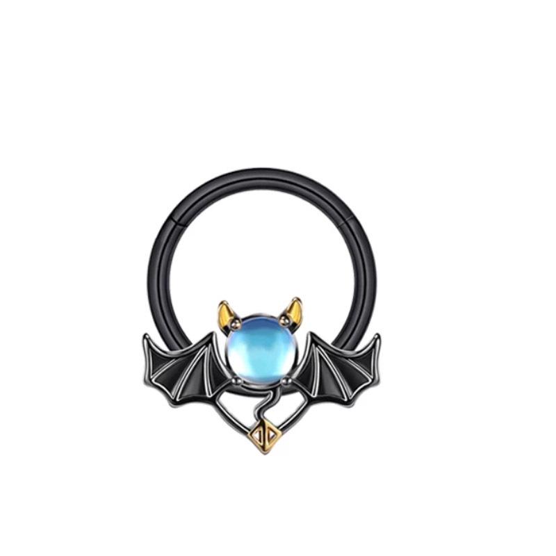 Stainless Steel Bee Nose Ring Seamless Ring Nose Droplet Oil Bee Ear Cartilage Puncture