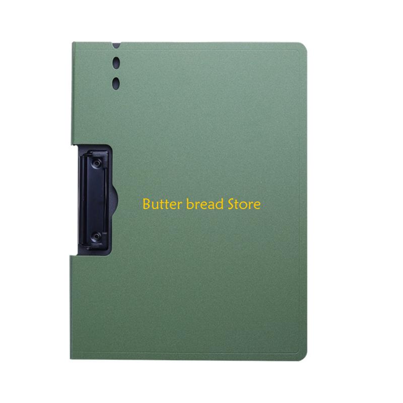 W89C Standard Size Flipping Clipboard Folder With Metal Clip File Organiser wth Writing Board For School Office 12.6x9.25In