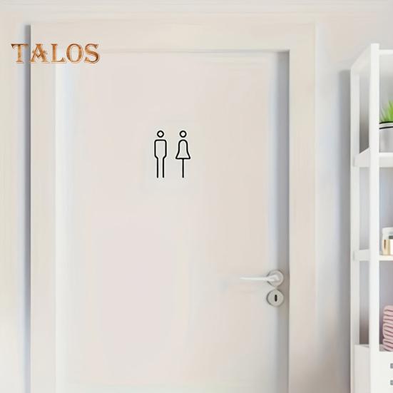 3D Acrylic Bathroom Toilet Sign Toilet Men Women Restroom Door Sign Business Restaurant Office Hotel Washroom Wall Identification Sign