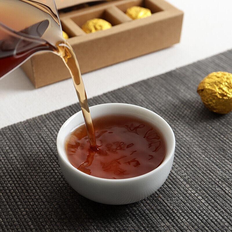 Чай Юньнань Пуэр 18шт (Золотая банка) Спелый чай Menghai Golden Buds Жемчужина Дракона — фото 4