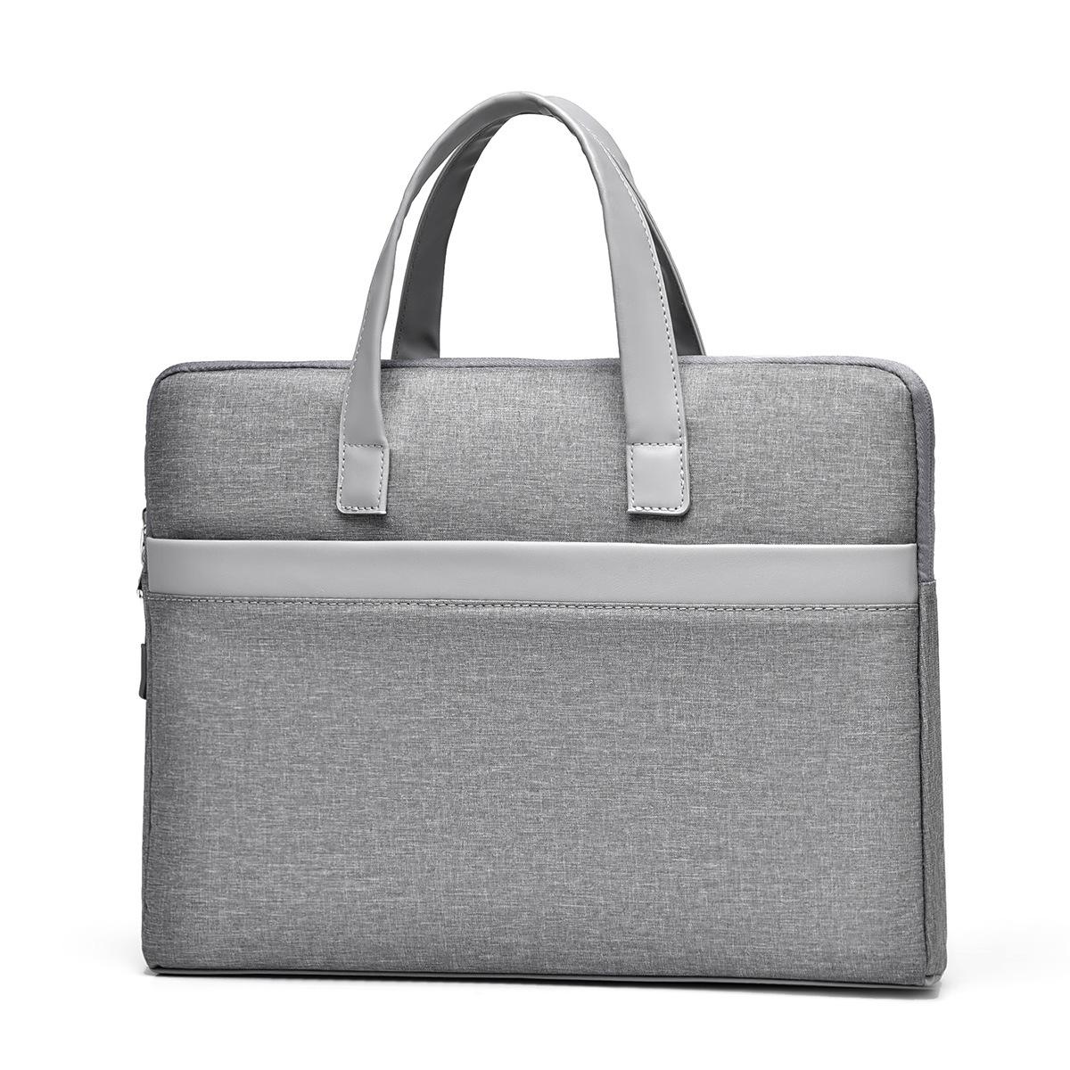 New men s casual briefcase lightweight business trip laptop bag file commute business handbag серый