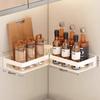 Wall-Mounted Aluminum Seasoning Rack - Punch-Free Kitchen Storage Shelf for Condiments