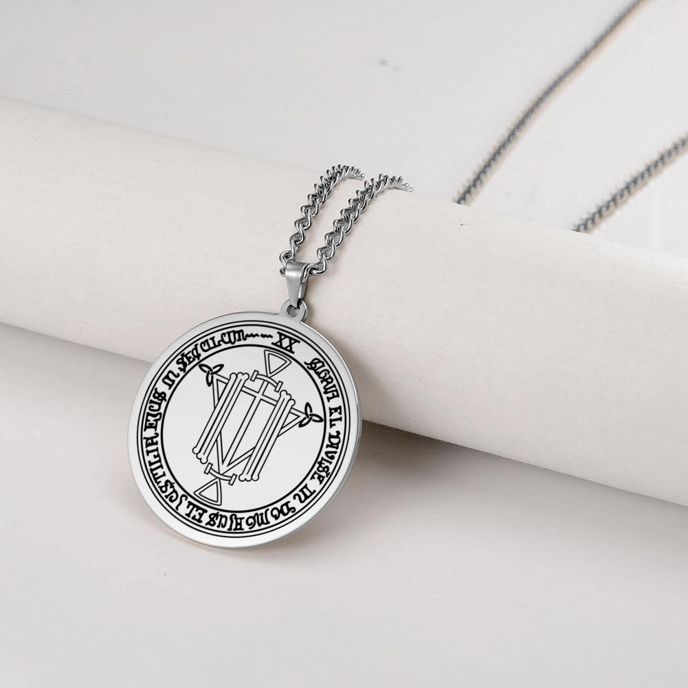 Dawapara Honor and Riches Talisman Pentacle Pendant Necklace for Men Women Solomon Amulet Stainless Steel Jewelry