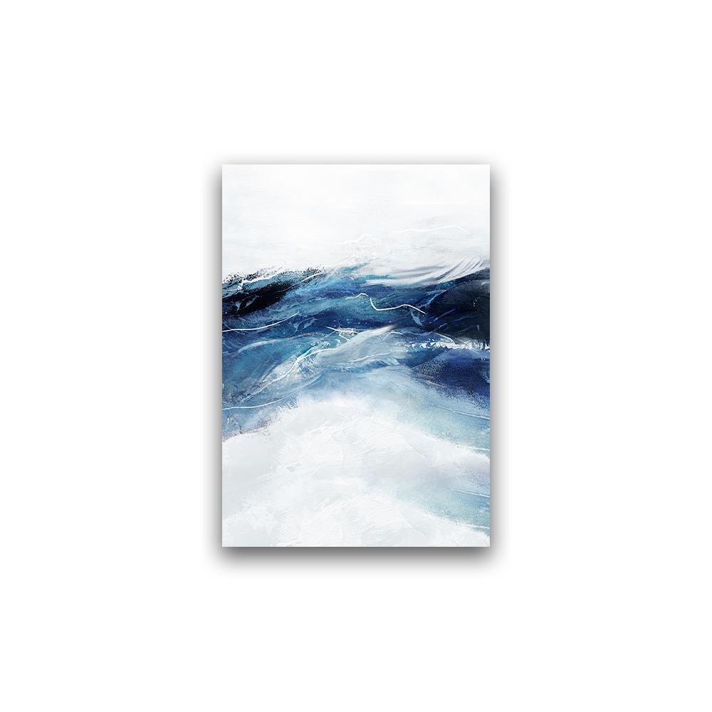 3-pcs Abstract White Black Blue Wave Poster Canvas Print Painting Wall Art Posters Bedroom Living Room Decoration Ideal Gifts