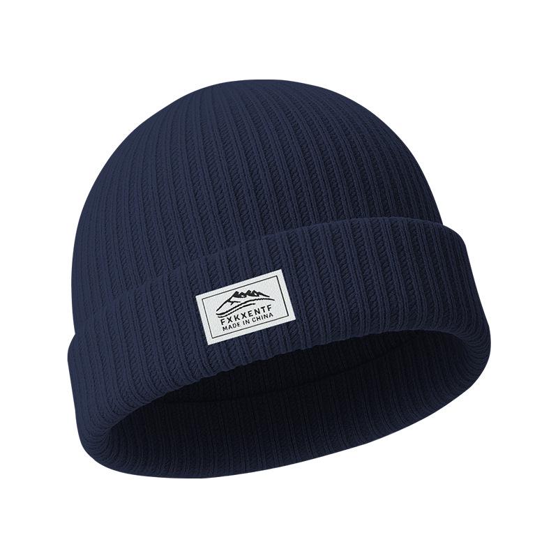 European and American Style Thick Woolen Beanie with Ear Flaps - 2-in-1 Knitted Hat & Adjustable Face Protection for Warm Cycling