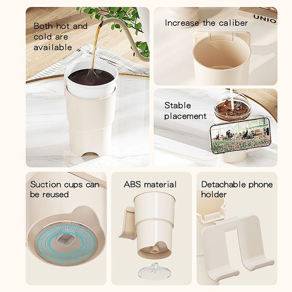 Removable Suction Cup Water Cup Holder Anti-Spill Stationery Organizer Desk Drinks Stand  Cans