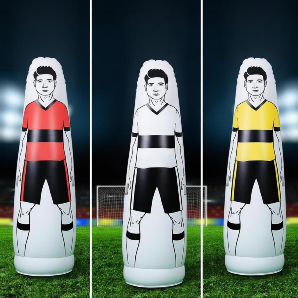 Inflatable Football Mannequin All Skill Levels Person-Shaped Soccer Training
