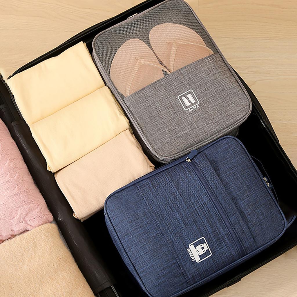 3-Layer Travel Shoe Bag Organizer Portable Storage Box for Men and Women Luggage Suitcase Duffle Tote Bag Accessories