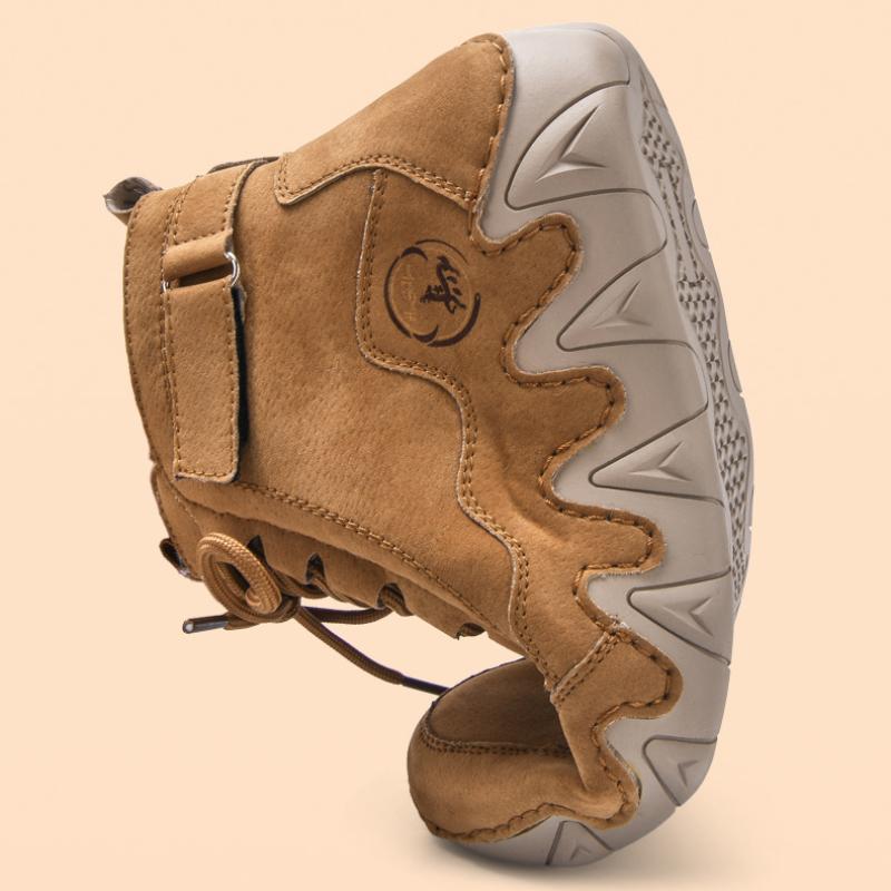 Damen High-Top Plüsch Freizeit-Sneaker Schneestiefel Handgefertigte Lederschuhe Stiefeletten Winter