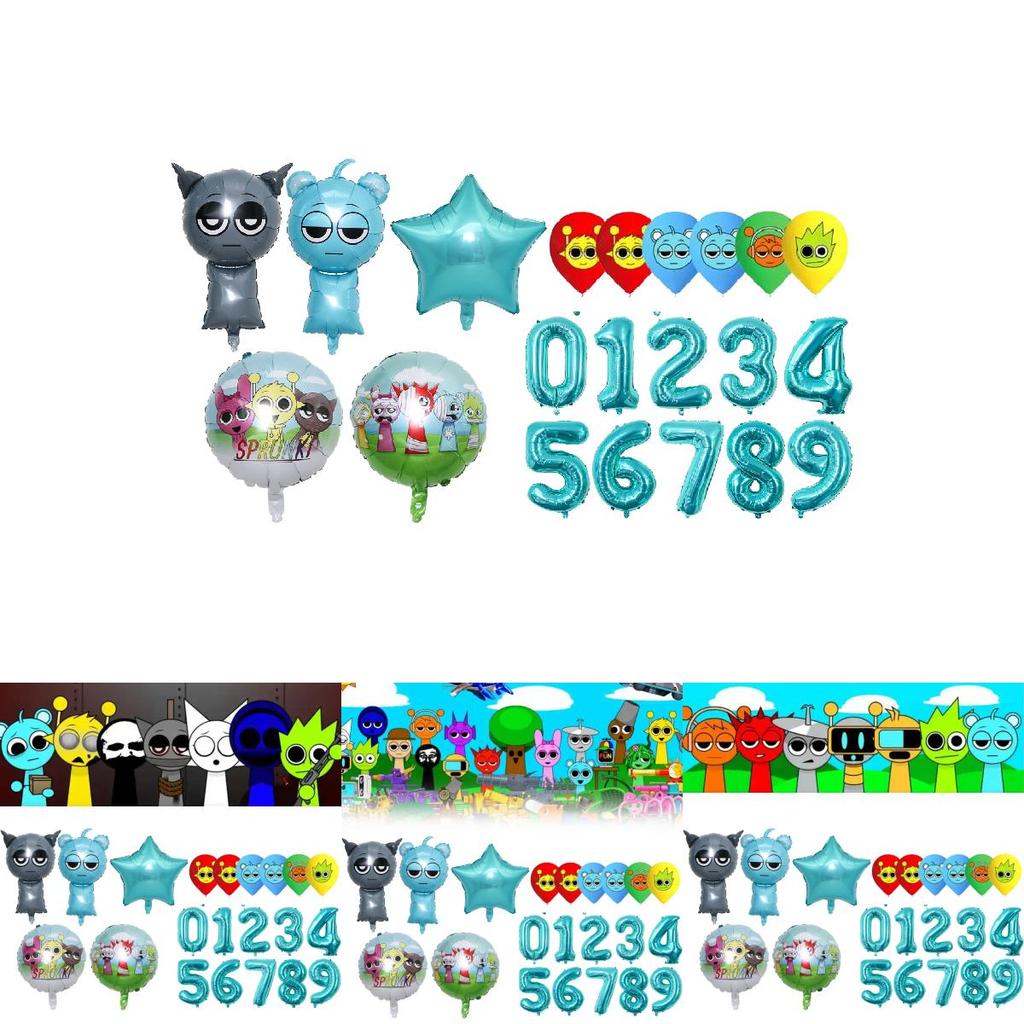 Cartoon Shape Sprunki Foil Balloons For Festive Events And Childrens Parties