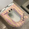 Cute cartoon toilet seat cover, washable for spring and summer, household bathroom toilet seat cushion, four-season toilet cover