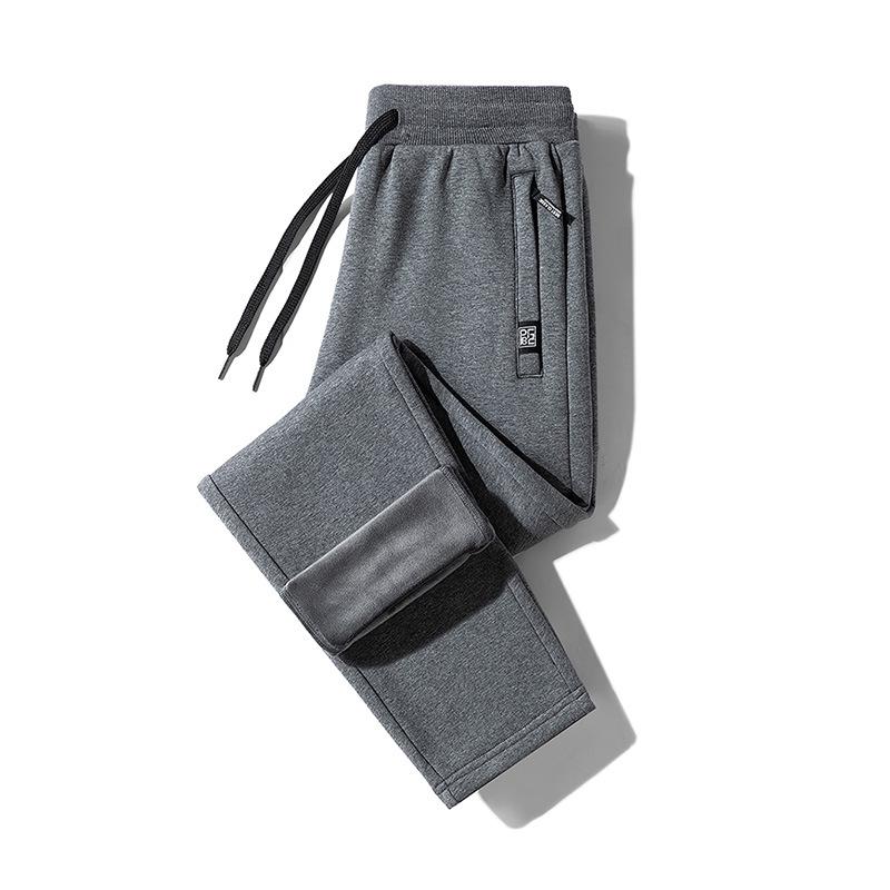 Men's Plus Velvet Thickened Winter Casual Pants - Warm Outdoor Sports Long Pants, Large Size, Custom Logo Available