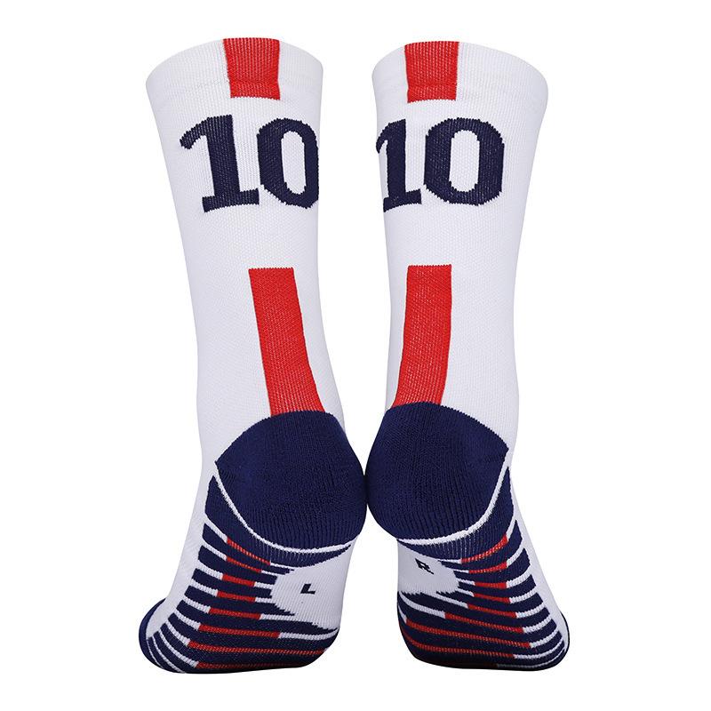 Star Football Socks Men'S Non-Slip Special Thickened Towel Bottom Medium Tube Socks Women'S Actual Combat Sweat-Absorbing Sports Socks