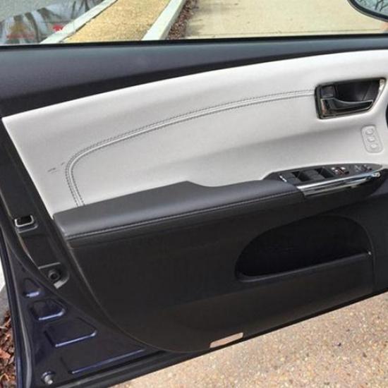 Door Front Panels Armrest Cover Synthetic Leather Fits Toyota Avalon 13-18 Black
