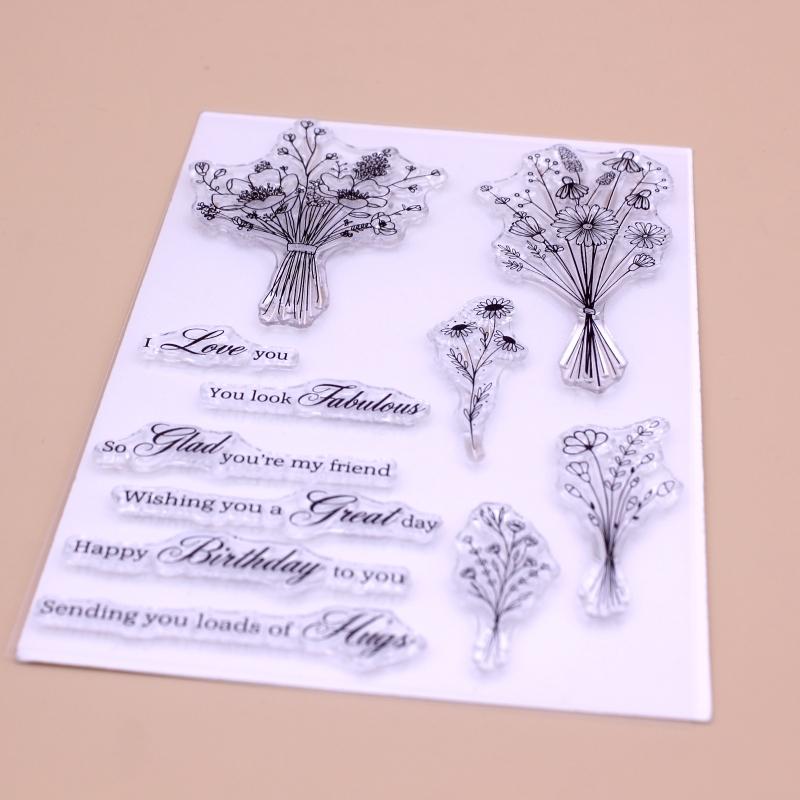 1 Sheet Clear Stamp Transparent Seal Stamp Card Making 3D Scrapbooking Stamps