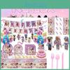 Pink Girl Gaming Theme Kids Birthday Party Tableware Set Roblox Girl Decorations Supplies