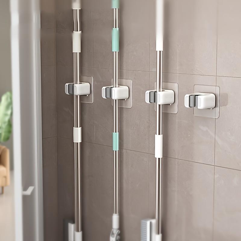 1/3 ks Domácí stojan na mop, klip na koště, držák na zeď, úložný prostor na mop, držák na mop, závěs, úložný stojan, bezešvý klip na mop